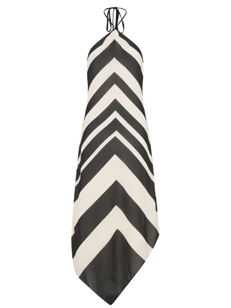 HOPE Satin Halter Midi Dress